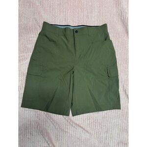 Orvis Mens Cargo Shorts Olive Green Stretch Outdoor Hiking Fishing Size 34